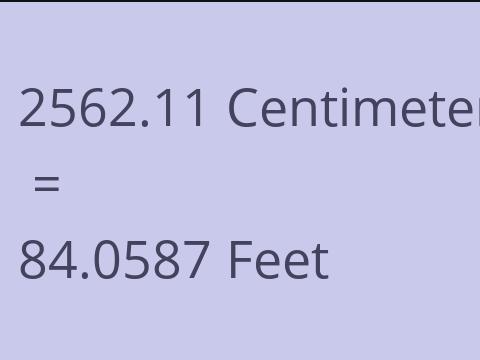 2562.11 CM TO FEET