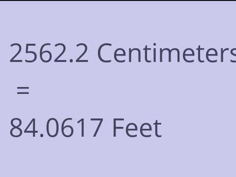 2562.2 CM TO FEET