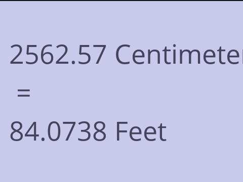 2562.57 CM TO FEET