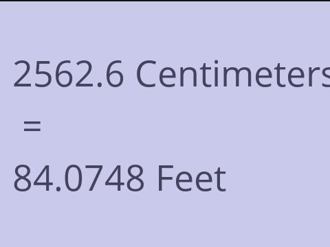 2562.6 CM TO FEET