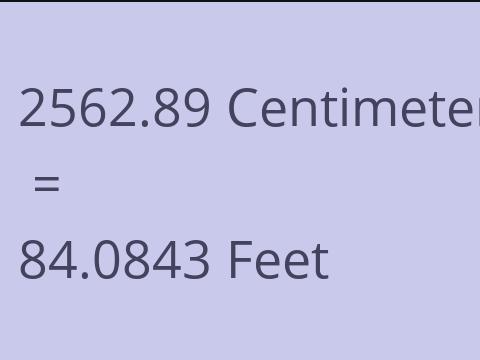 2562.89 CM TO FEET
