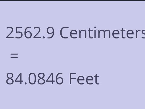 2562.9 CM TO FEET