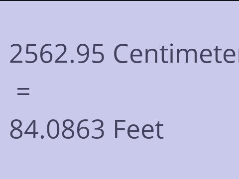 2562.95 CM TO FEET