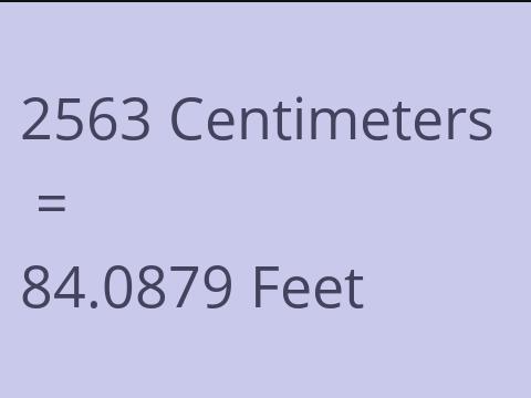 2563 CM TO FEET