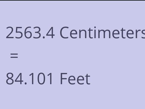 2563.4 CM TO FEET