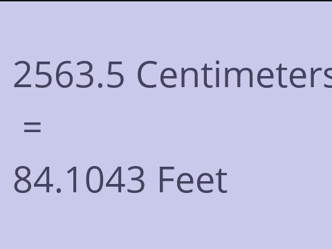 2563.5 CM TO FEET