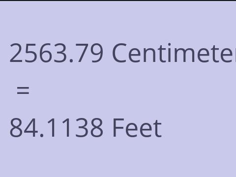 2563.79 CM TO FEET