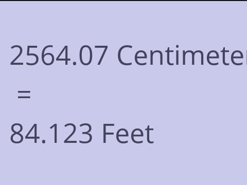2564.07 CM TO FEET