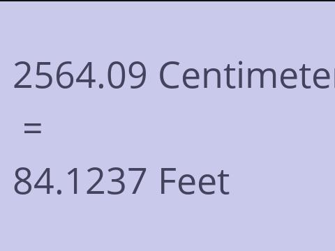 2564.09 CM TO FEET