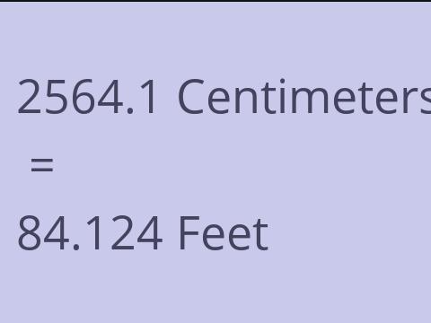2564.1 CM TO FEET