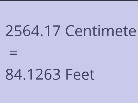 2564.17 CM TO FEET