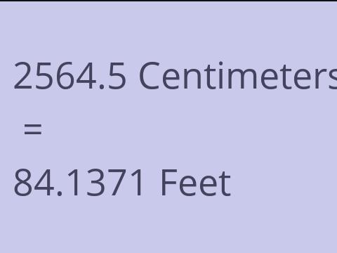 2564.5 CM TO FEET