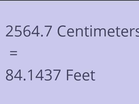 2564.7 CM TO FEET