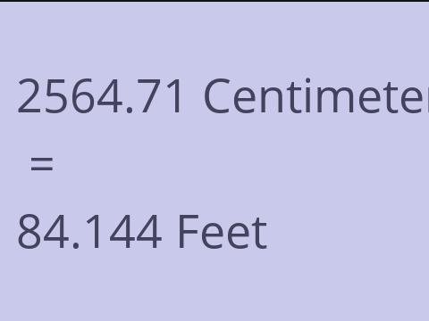 2564.71 CM TO FEET