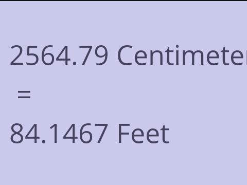 2564.79 CM TO FEET