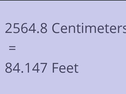 2564.8 CM TO FEET