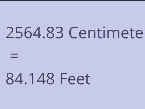 2564.83 CM TO FEET