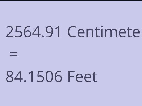 2564.91 CM TO FEET