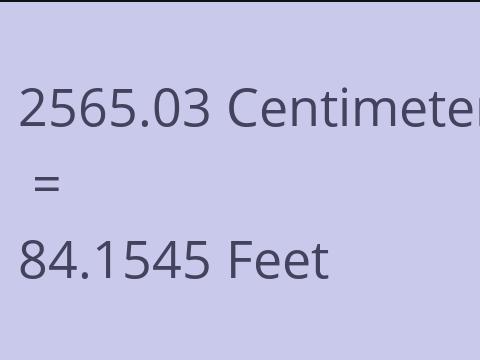 2565.03 CM TO FEET