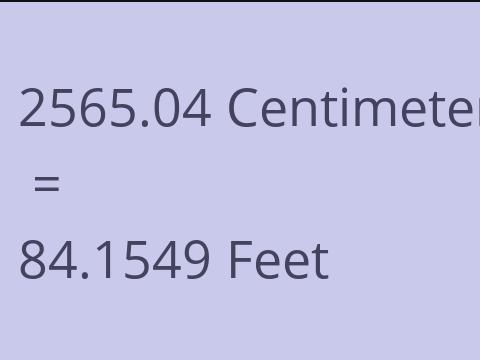 2565.04 CM TO FEET