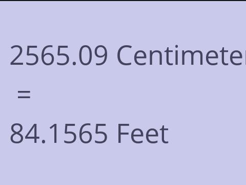 2565.09 CM TO FEET