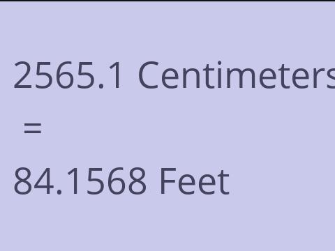 2565.1 CM TO FEET