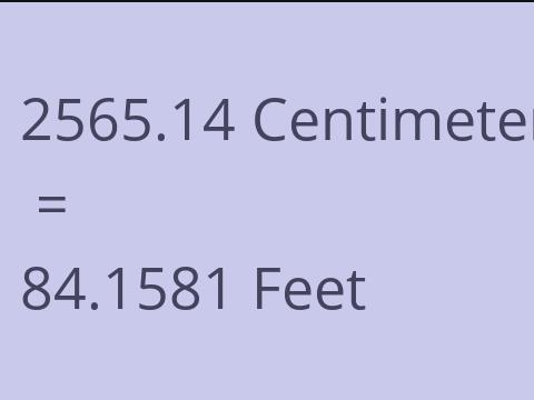 2565.14 CM TO FEET