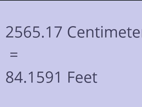 2565.17 CM TO FEET
