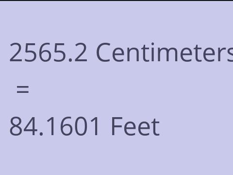 2565.2 CM TO FEET