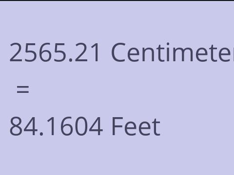 2565.21 CM TO FEET