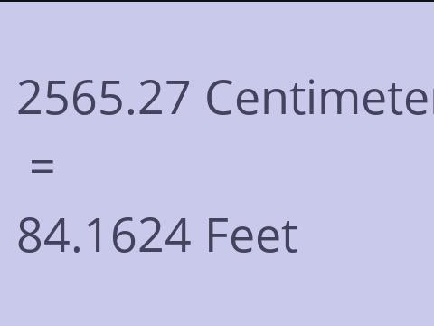 2565.27 CM TO FEET