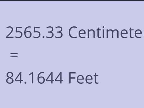 2565.33 CM TO FEET