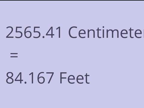 2565.41 CM TO FEET