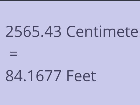2565.43 CM TO FEET