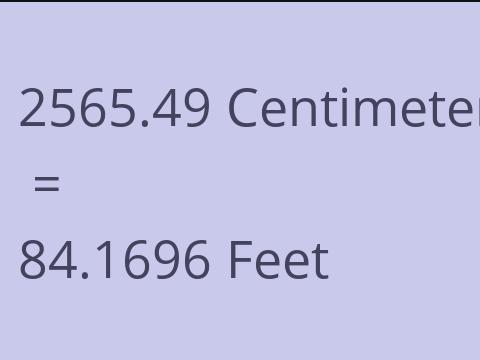 2565.49 CM TO FEET
