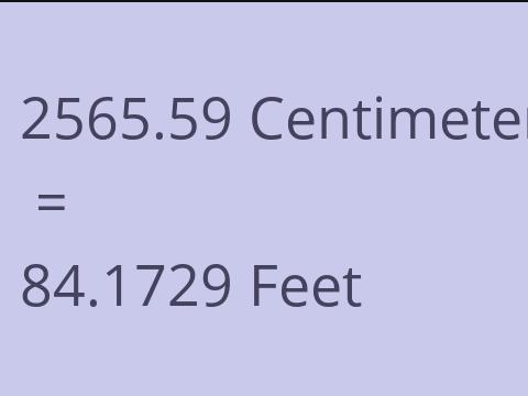 2565.59 CM TO FEET
