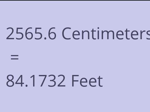 2565.6 CM TO FEET
