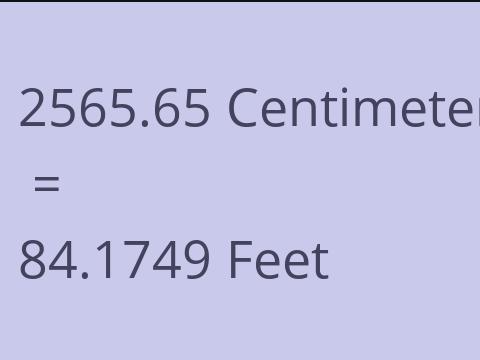 2565.65 CM TO FEET