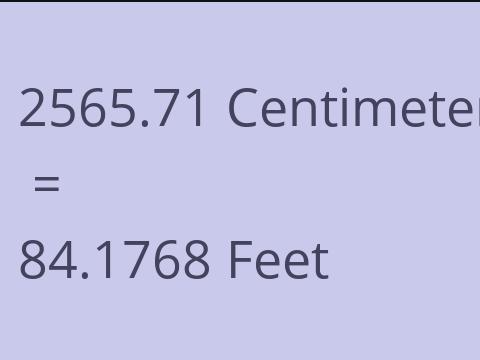 2565.71 CM TO FEET
