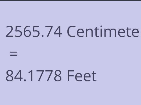 2565.74 CM TO FEET