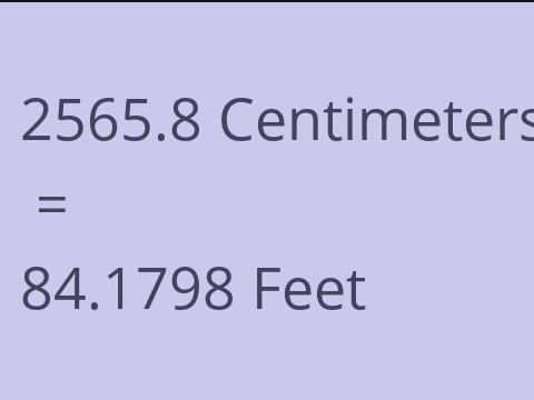 2565.8 CM TO FEET