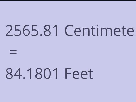 2565.81 CM TO FEET
