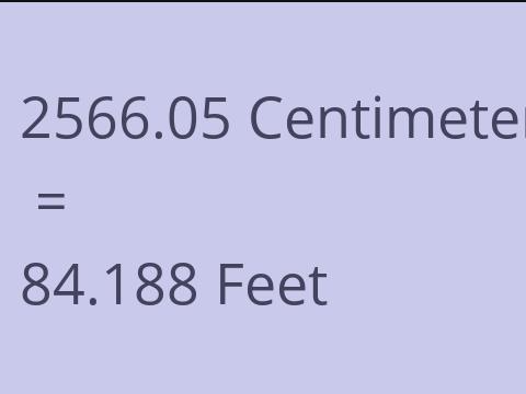 2566.05 CM TO FEET