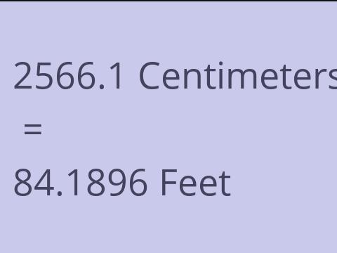 2566.1 CM TO FEET