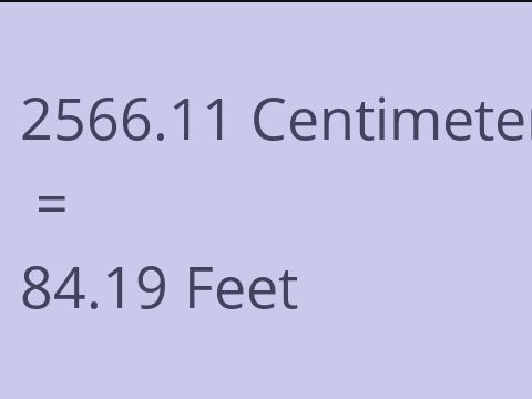 2566.11 CM TO FEET