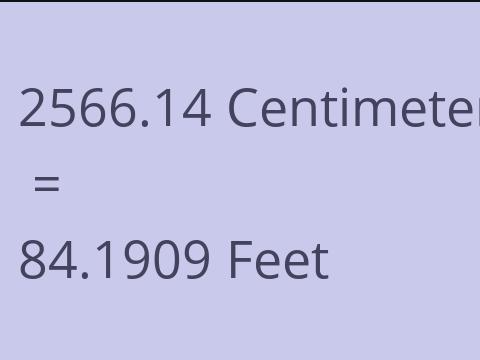 2566.14 CM TO FEET
