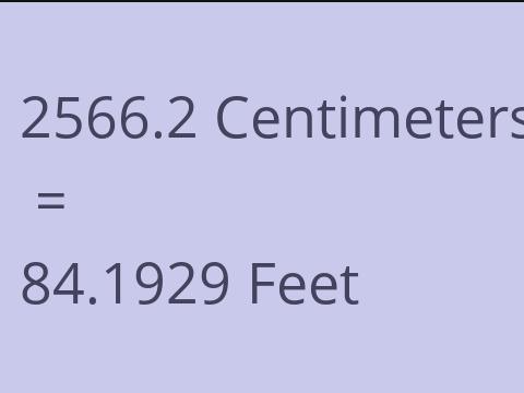 2566.2 CM TO FEET