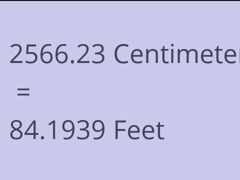 2566.23 CM TO FEET