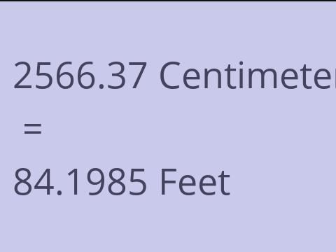 2566.37 CM TO FEET