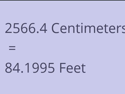 2566.4 CM TO FEET